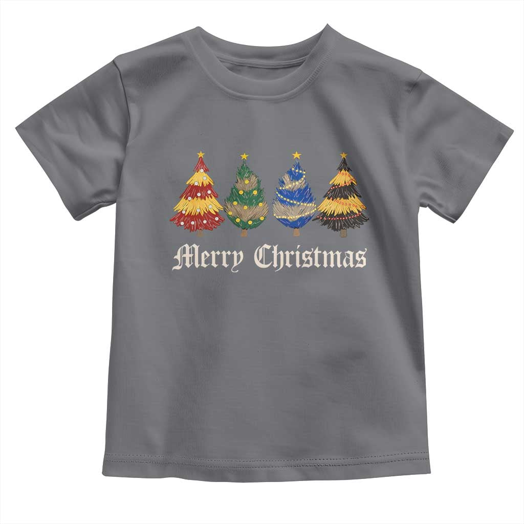 Christmas Tree Toddler T Shirt Retro Wizard Trees Magical Cute Family Pajama - Wonder Print Shop