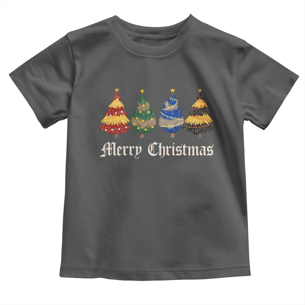 Christmas Tree Toddler T Shirt Retro Wizard Trees Magical Cute Family Pajama - Wonder Print Shop