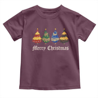 Christmas Tree Toddler T Shirt Retro Wizard Trees Magical Cute Family Pajama - Wonder Print Shop