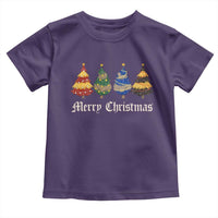 Christmas Tree Toddler T Shirt Retro Wizard Trees Magical Cute Family Pajama - Wonder Print Shop