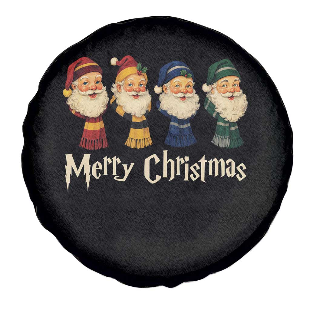 Merry Christmas Santa Spare Tire Cover Vintage Wizard Holiday Season Cute Family Pajama - Wonder Print Shop