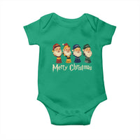 Merry Christmas Santa Baby Onesie Vintage Wizard Holiday Season Cute Family Pajama - Wonder Print Shop