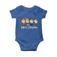 Merry Christmas Santa Baby Onesie Vintage Wizard Holiday Season Cute Family Pajama - Wonder Print Shop
