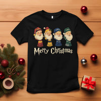 Merry Christmas Santa T Shirt Vintage Wizard Holiday Season Cute Family Pajama - Wonder Print Shop