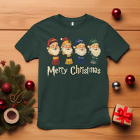 Merry Christmas Santa T Shirt Vintage Wizard Holiday Season Cute Family Pajama - Wonder Print Shop