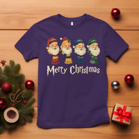 Merry Christmas Santa T Shirt Vintage Wizard Holiday Season Cute Family Pajama - Wonder Print Shop