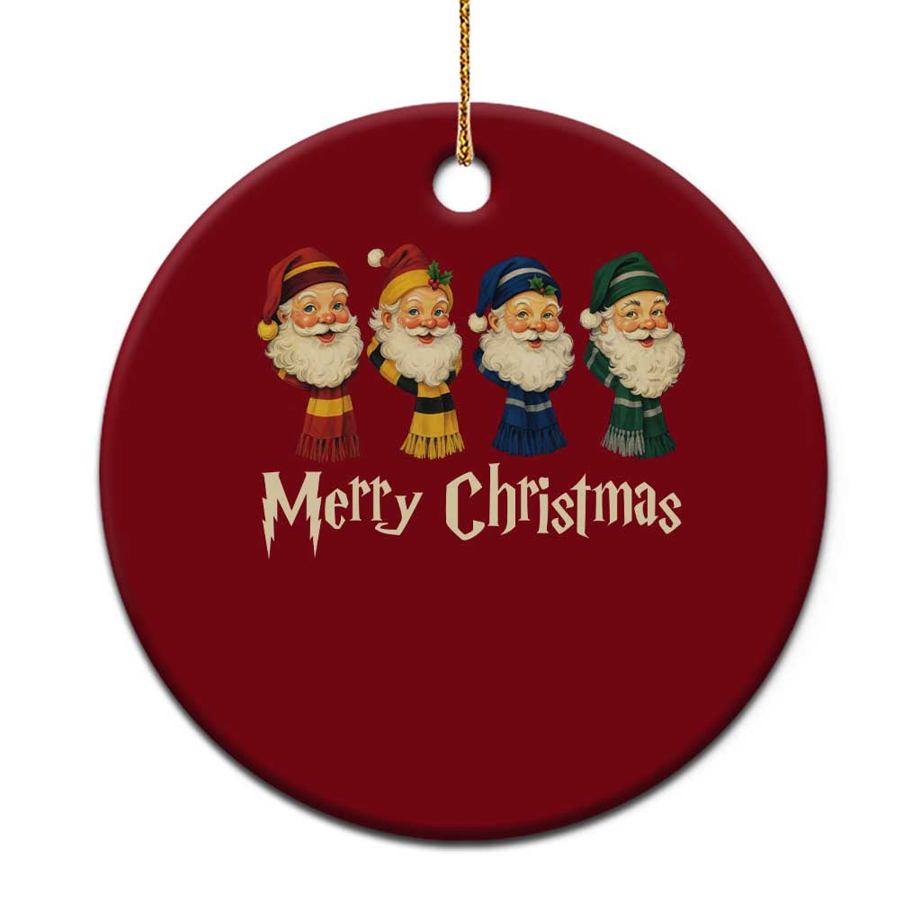 Merry Christmas Santa Ceramic Ornament Vintage Wizard Holiday Season Cute Family Pajama - Wonder Print Shop