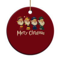 Merry Christmas Santa Ceramic Ornament Vintage Wizard Holiday Season Cute Family Pajama - Wonder Print Shop