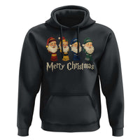 Merry Christmas Santa Hoodie Vintage Wizard Holiday Season Cute Family Pajama - Wonder Print Shop