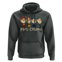 Merry Christmas Santa Hoodie Vintage Wizard Holiday Season Cute Family Pajama - Wonder Print Shop