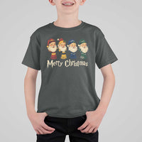 Merry Christmas Santa T Shirt For Kid Vintage Wizard Holiday Season Cute Family Pajama - Wonder Print Shop