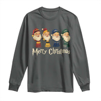 Merry Christmas Santa Long Sleeve Shirt Vintage Wizard Holiday Season Cute Family Pajama - Wonder Print Shop