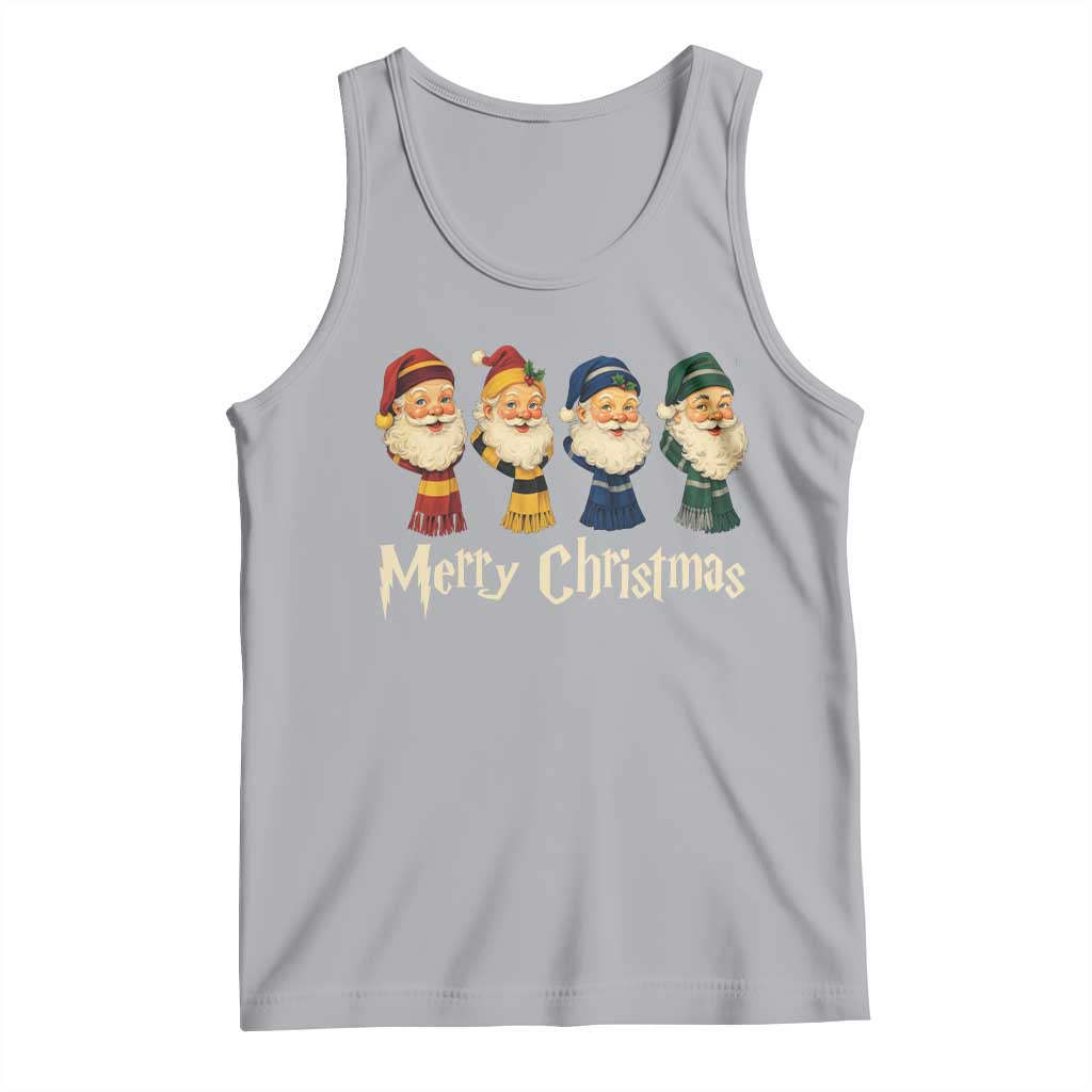 Merry Christmas Santa Tank Top Vintage Wizard Holiday Season Cute Family Pajama - Wonder Print Shop