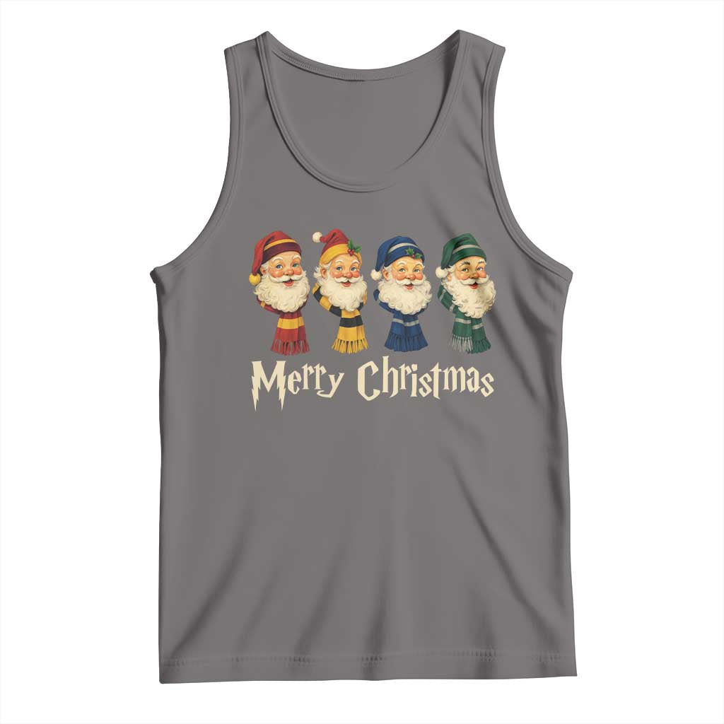 Merry Christmas Santa Tank Top Vintage Wizard Holiday Season Cute Family Pajama - Wonder Print Shop