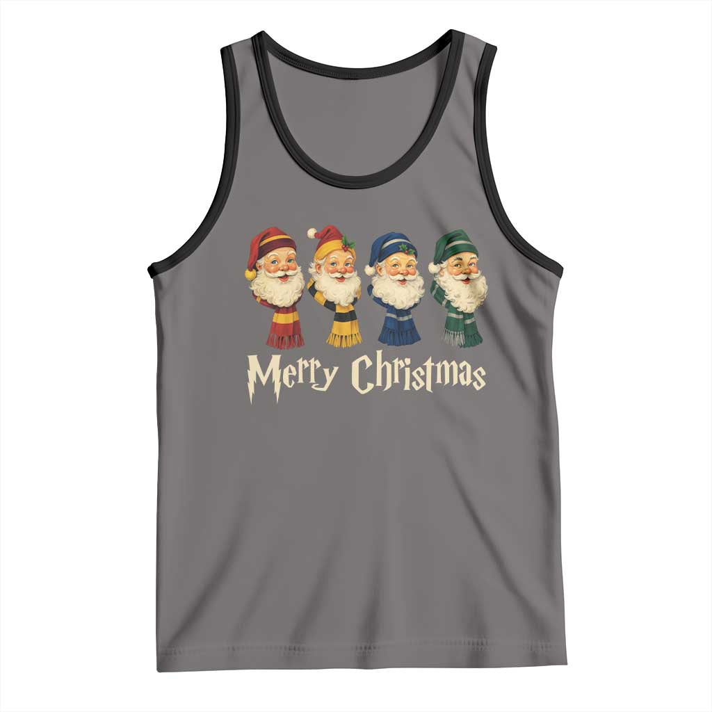 Merry Christmas Santa Tank Top Vintage Wizard Holiday Season Cute Family Pajama - Wonder Print Shop