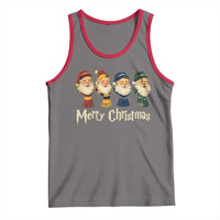 Merry Christmas Santa Tank Top Vintage Wizard Holiday Season Cute Family Pajama - Wonder Print Shop