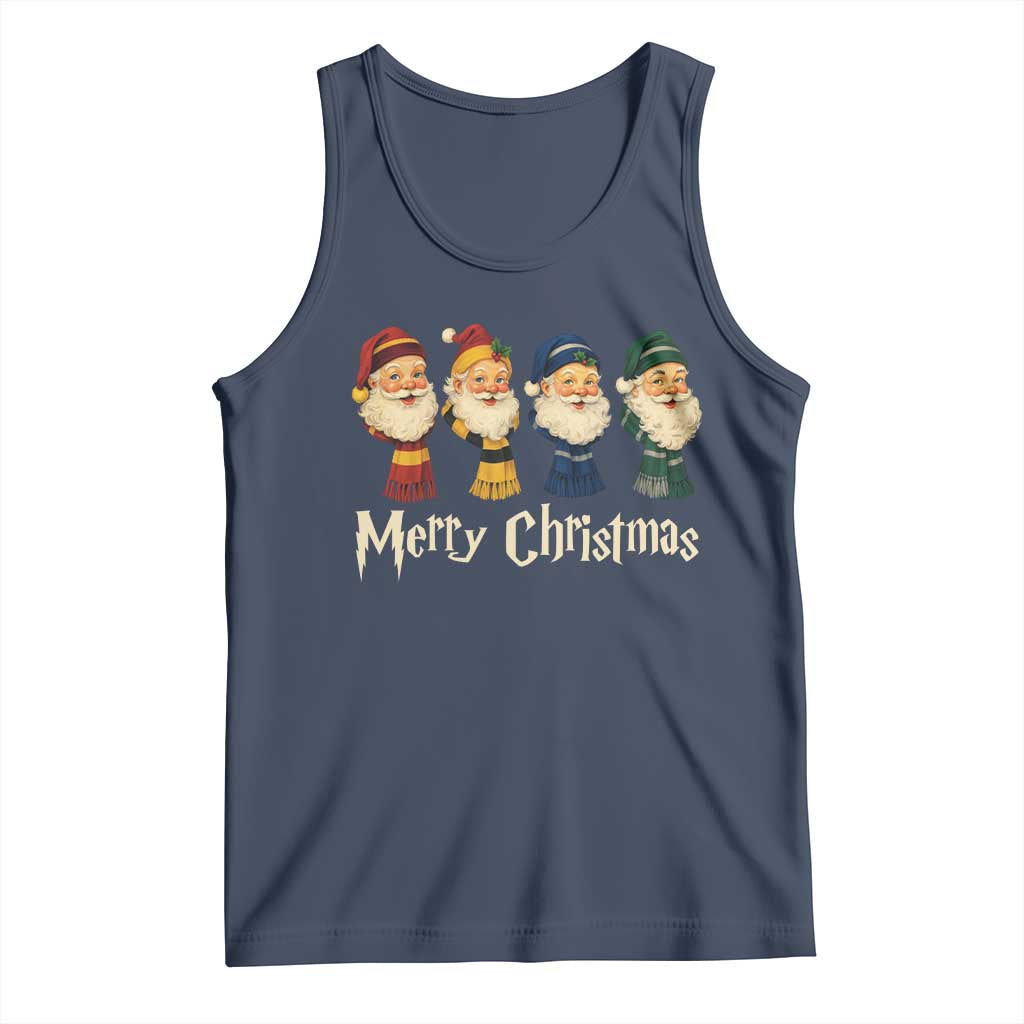 Merry Christmas Santa Tank Top Vintage Wizard Holiday Season Cute Family Pajama - Wonder Print Shop