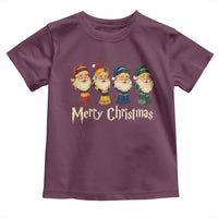 Merry Christmas Santa Toddler T Shirt Vintage Wizard Holiday Season Cute Family Pajama - Wonder Print Shop