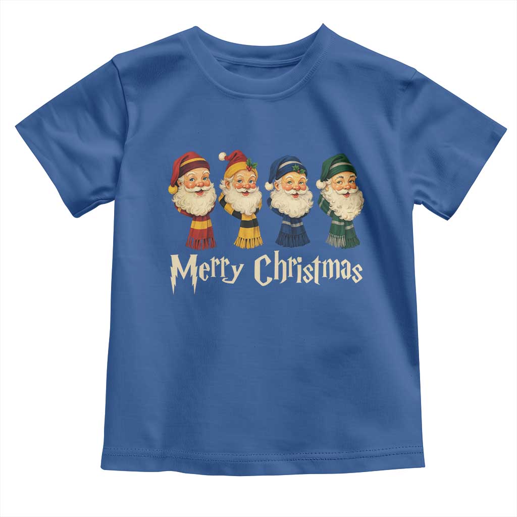 Merry Christmas Santa Toddler T Shirt Vintage Wizard Holiday Season Cute Family Pajama - Wonder Print Shop