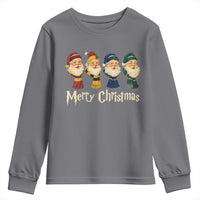 Merry Christmas Santa Youth Sweatshirt Vintage Wizard Holiday Season Cute Family Pajama - Wonder Print Shop