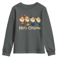 Merry Christmas Santa Youth Sweatshirt Vintage Wizard Holiday Season Cute Family Pajama - Wonder Print Shop