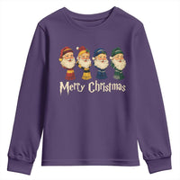 Merry Christmas Santa Youth Sweatshirt Vintage Wizard Holiday Season Cute Family Pajama - Wonder Print Shop