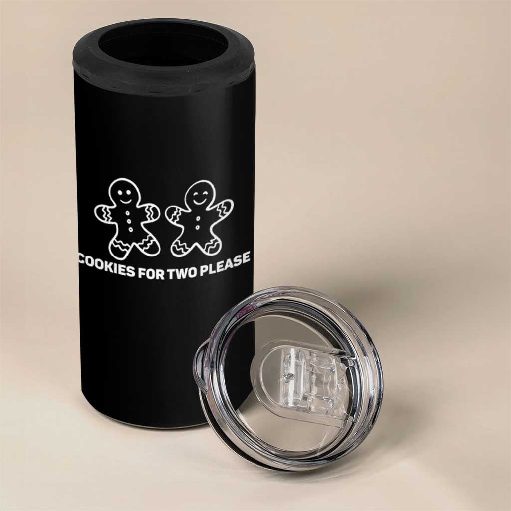Cookies For Two Please Pregnancy Announcement Christmas 4 in 1 Can Cooler Tumbler - Wonder Print Shop