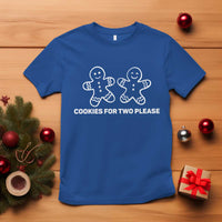 Cookies For Two Please Pregnancy Announcement Christmas T Shirt - Wonder Print Shop