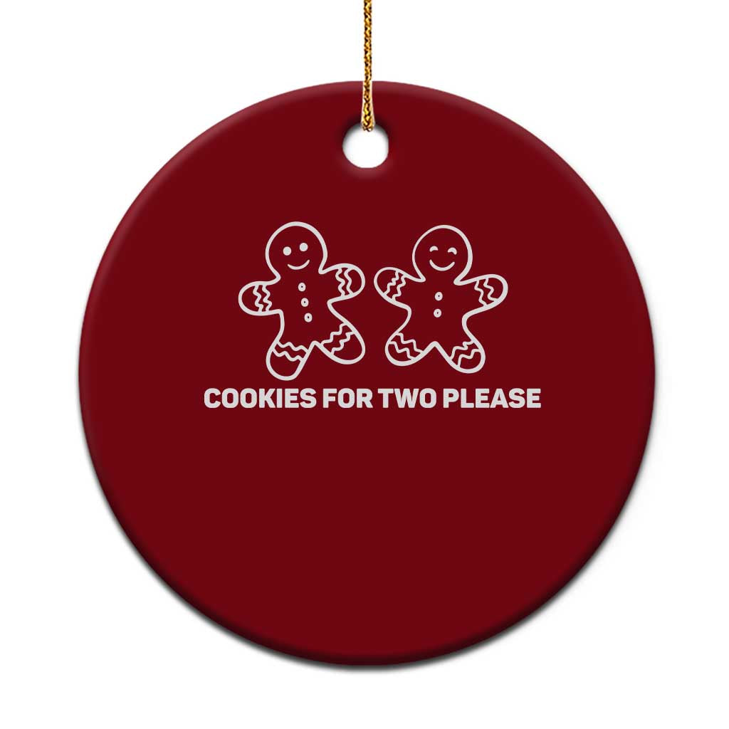 Cookies For Two Please Pregnancy Announcement Christmas Ceramic Ornament - Wonder Print Shop