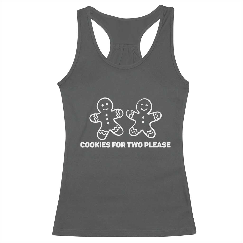Cookies For Two Please Pregnancy Announcement Christmas Racerback Tank Top - Wonder Print Shop