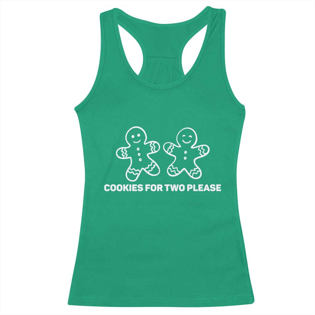 Cookies For Two Please Pregnancy Announcement Christmas Racerback Tank Top - Wonder Print Shop