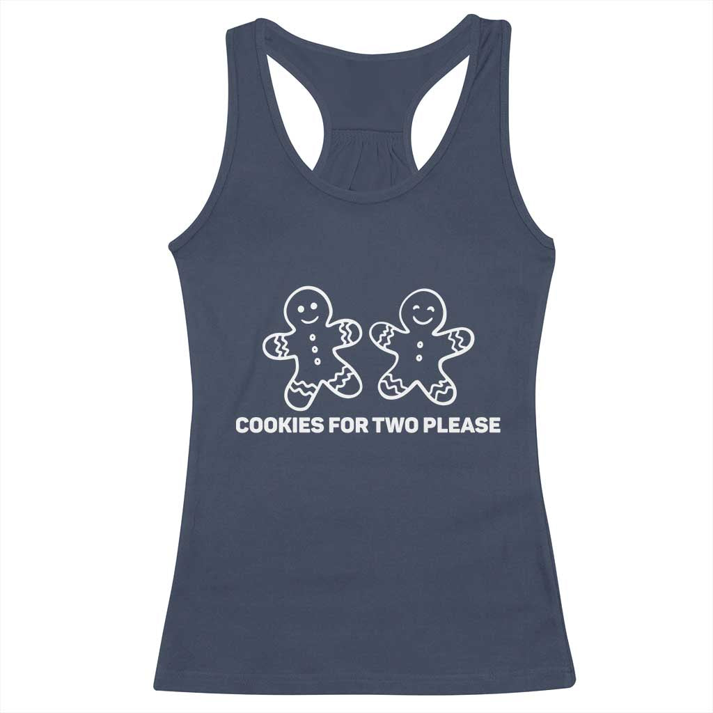 Cookies For Two Please Pregnancy Announcement Christmas Racerback Tank Top - Wonder Print Shop