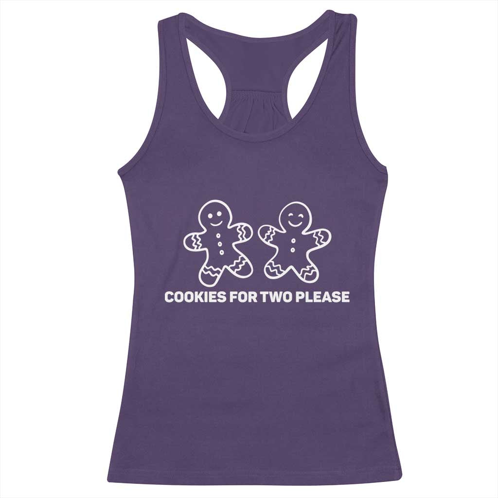 Cookies For Two Please Pregnancy Announcement Christmas Racerback Tank Top - Wonder Print Shop