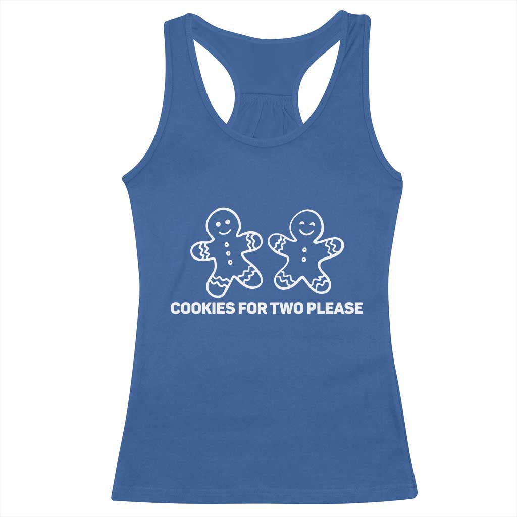 Cookies For Two Please Pregnancy Announcement Christmas Racerback Tank Top - Wonder Print Shop