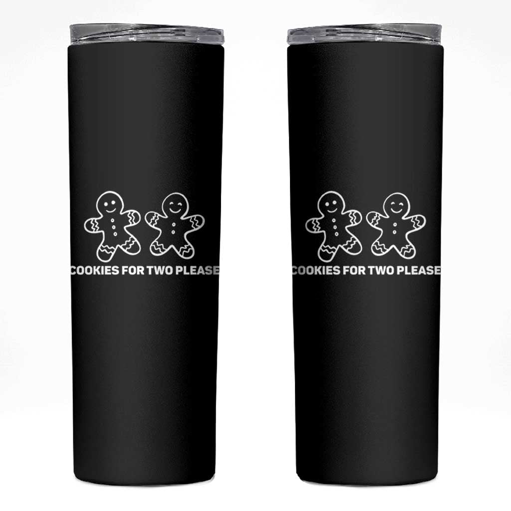 Cookies For Two Please Pregnancy Announcement Christmas Skinny Tumbler - Wonder Print Shop