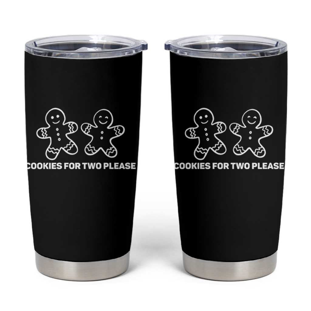 Cookies For Two Please Pregnancy Announcement Christmas Tumbler Cup - Wonder Print Shop