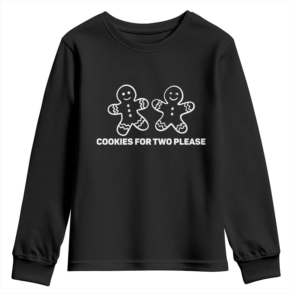Cookies For Two Please Pregnancy Announcement Christmas Youth Sweatshirt - Wonder Print Shop