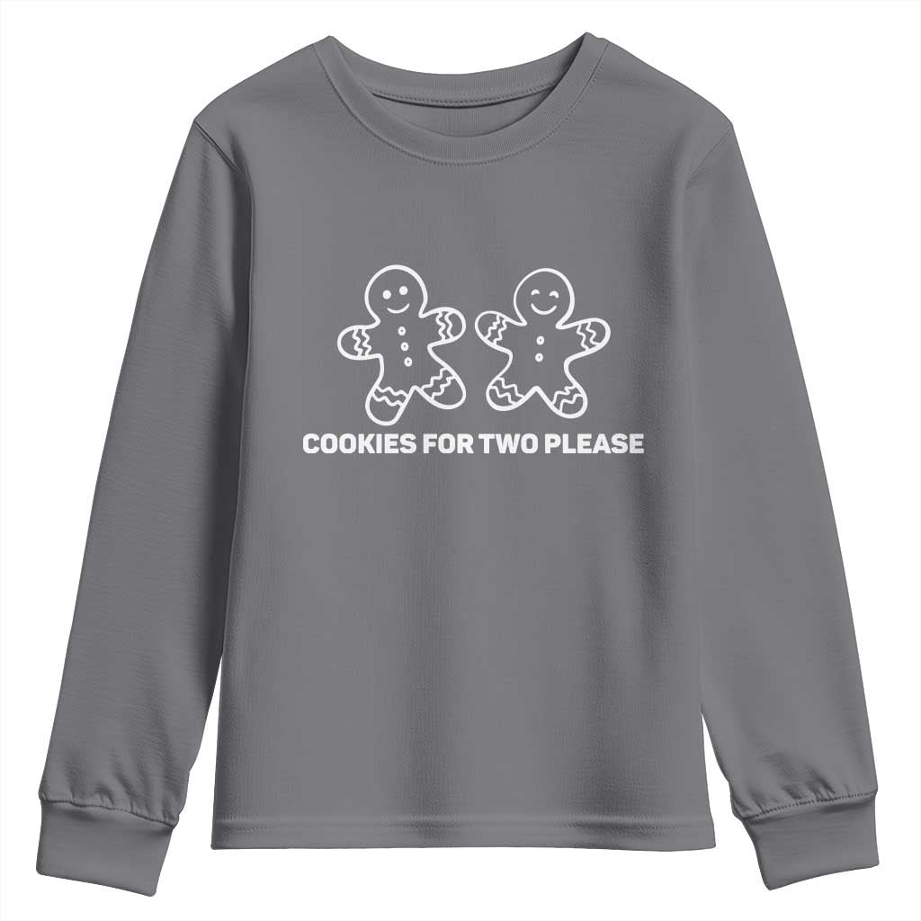 Cookies For Two Please Pregnancy Announcement Christmas Youth Sweatshirt - Wonder Print Shop
