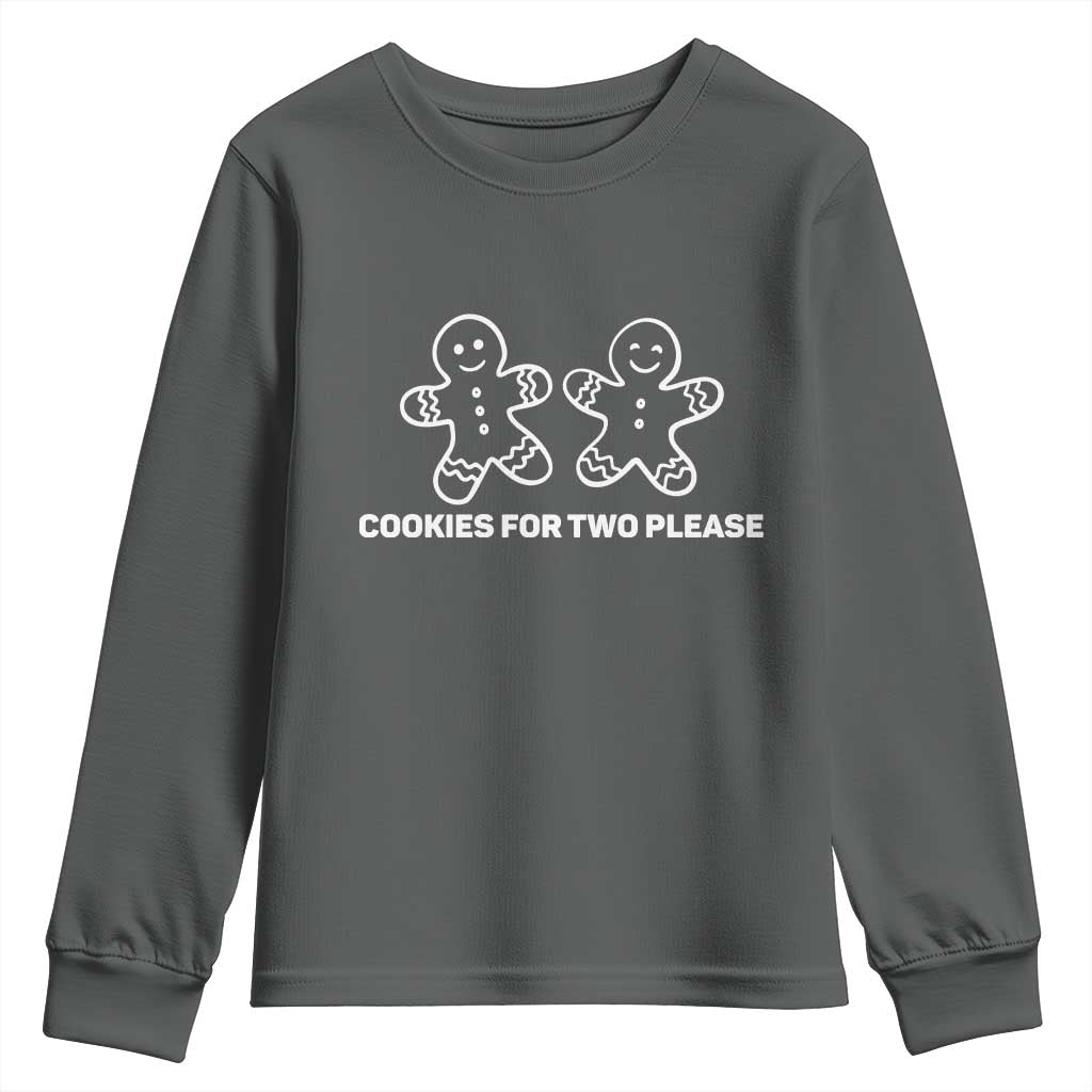 Cookies For Two Please Pregnancy Announcement Christmas Youth Sweatshirt - Wonder Print Shop