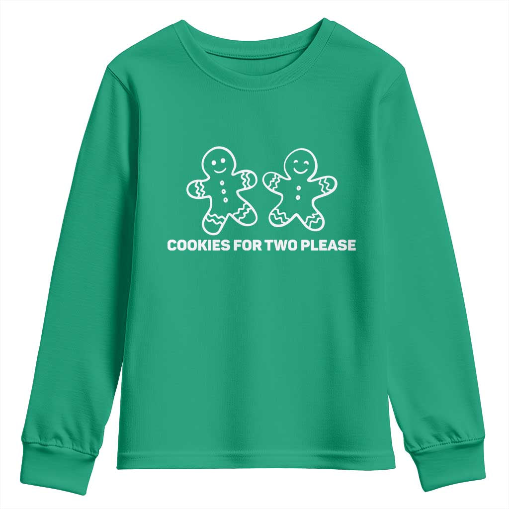 Cookies For Two Please Pregnancy Announcement Christmas Youth Sweatshirt - Wonder Print Shop