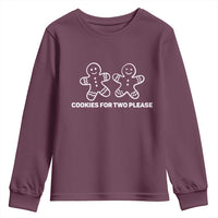 Cookies For Two Please Pregnancy Announcement Christmas Youth Sweatshirt - Wonder Print Shop