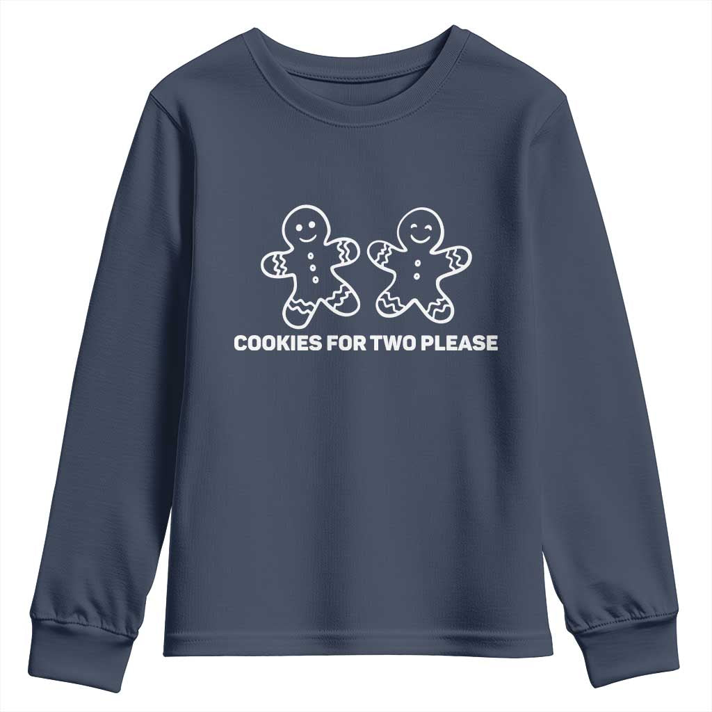 Cookies For Two Please Pregnancy Announcement Christmas Youth Sweatshirt - Wonder Print Shop