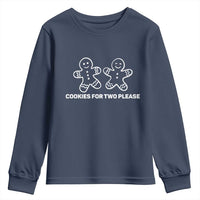 Cookies For Two Please Pregnancy Announcement Christmas Youth Sweatshirt - Wonder Print Shop