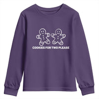 Cookies For Two Please Pregnancy Announcement Christmas Youth Sweatshirt - Wonder Print Shop