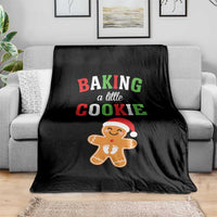 Christmas Pregnant Throw Blanket Baking A Little Cookie Maternity Pregnancy Announcement - Wonder Print Shop