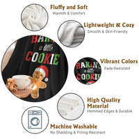 Christmas Pregnant Throw Blanket Baking A Little Cookie Maternity Pregnancy Announcement - Wonder Print Shop