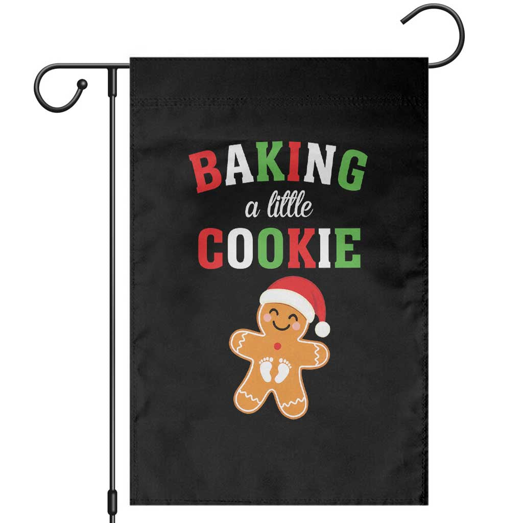 Christmas Pregnant Garden Flag Baking A Little Cookie Maternity Pregnancy Announcement - Wonder Print Shop