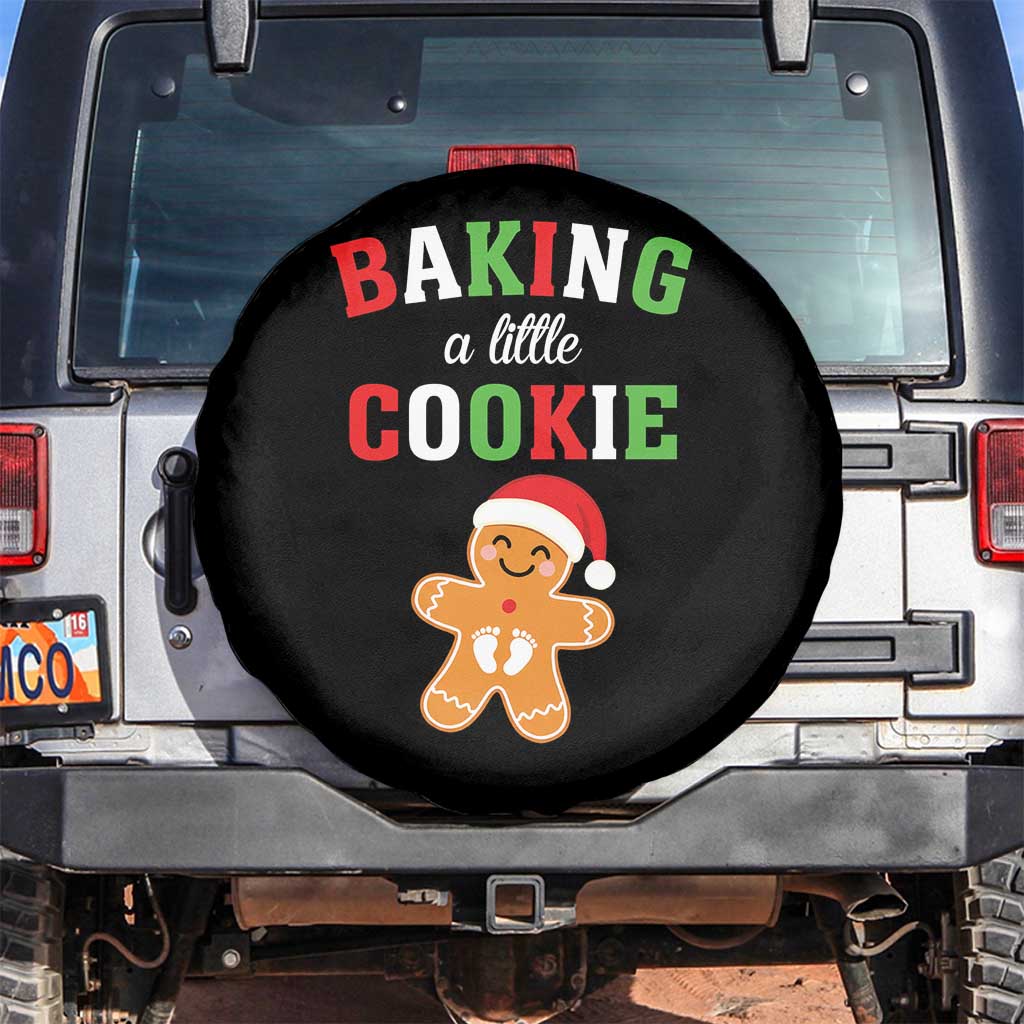 Christmas Pregnant Spare Tire Cover Baking A Little Cookie Maternity Pregnancy Announcement - Wonder Print Shop