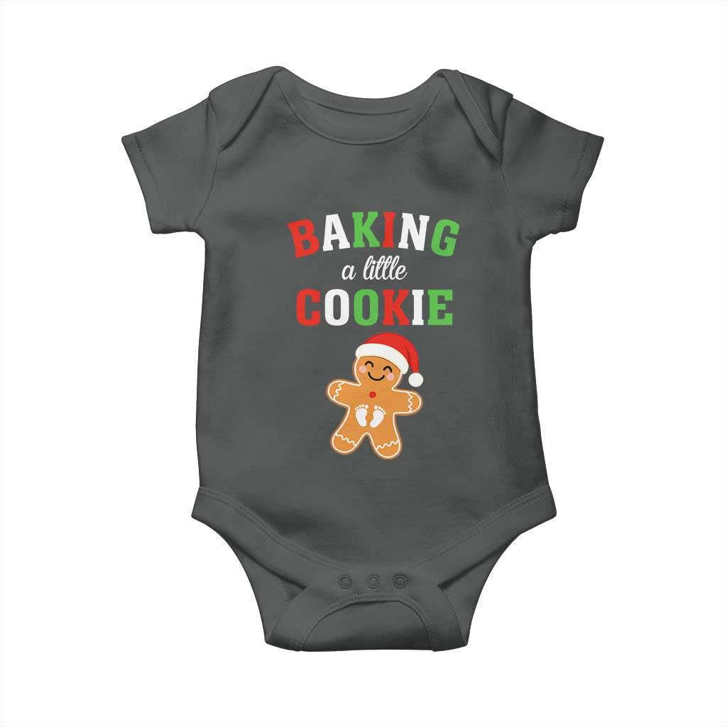 Christmas Pregnant Baby Onesie Baking A Little Cookie Maternity Pregnancy Announcement - Wonder Print Shop
