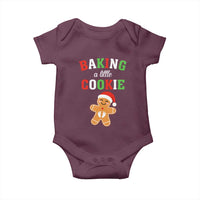 Christmas Pregnant Baby Onesie Baking A Little Cookie Maternity Pregnancy Announcement - Wonder Print Shop